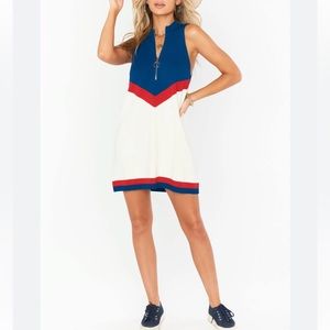 Show Me Your Mumu. Chevron Zip Dress. Size Large.